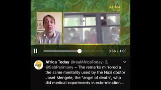 AfricaToday itw Sébastien Périmony : How 2 French doctors insulted Africans with racist suggestion