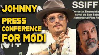 Johnny Depp gives an insightful press conference into his new movie Modi