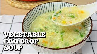 VEGETABLE EGG DROP SOUP | HUNGRY MOM COOKING