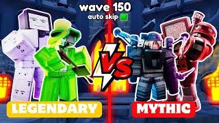 DUO LEGENDARY VS DUO MYTHIC VS 2X ENDLESS MODE IN TOILET TOWER DEFENSE