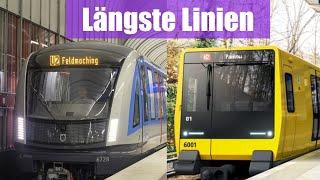 Was ist die LÄNGSTE U-Bahn Linie Deutschlands? | Top 5