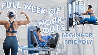 FULL WEEK OF WORKOUTS FOR BEGINNERS AT THE GYM