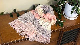 Easy Beautiful Scarf/Shawl  ~ Fast and Fun! Crochet