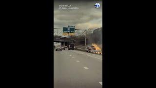 Good Samaritans rush to rescue driver from fiery crash