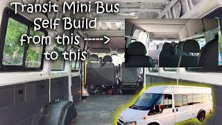 Van Build Episode 1 Ford Transit Mini Bus!!! to Camper Van Removing the Seats ( Removing the Ceiling