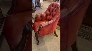 Victorian rosewood library chair #antiquefurniture #library #armchair