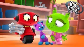 Space Cat Pet Care | Rob the Robot 2 HOURS | Rob the Robot & Friends - Funny Kids TV