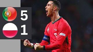 Portugal vs Poland 5-1 | Highlights Extended Goals | Ronaldo bycle kick