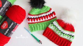 Christmas Lights in a Row Crochet Hat