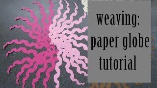 woven globe with triangles - papercraft - tutorial - dutchpapergirl