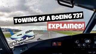 Boeing 737NG: Aircraft towing operation explained