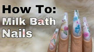 Milk Bath Nails Tutorial | Easy Spring Nail Art | Vee Nailedit