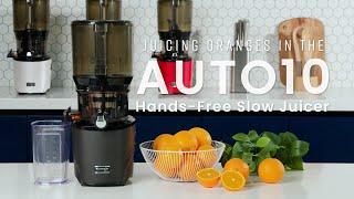  Juicing Oranges in the Kuvings AUTO10 Hands-Free Slow Juicer