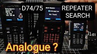 KENWOOD D75 - ANALOGUE & DIGITAL REPEATER SEARCH