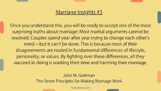 Marriage Insights #3: Great quote - John Gottman