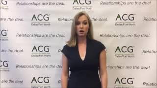 ACG DFW Member Testimonial - Stacey Relton, Director of Business Development, Strait Capital