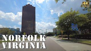 Norfolk, Virginia - [4K] Downtown Tour