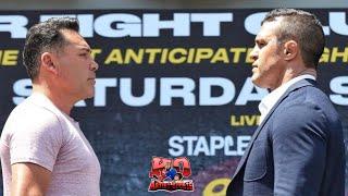 OSCAR DE LA HOYA tiny next to VITOR BELFORT! FACE OFF BETWEEN