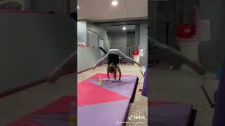 Handstand bottle flip, Scarlett Rain