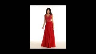 FDS7365 Cap Sleeve Evening Gown