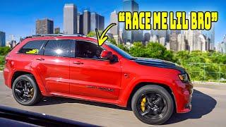 TRACKHAWK OWNER GETS MAD AFTER LOSING RACE!