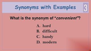 English Vocabulary Practice Test | Synonyms with Examples 3| Test Your English Vocabulary Skills