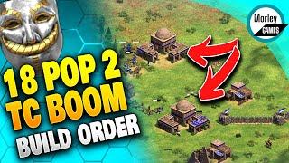 AOE2 Cumans Build order - 18 pop Feudal 2 Town Centre BOOM!