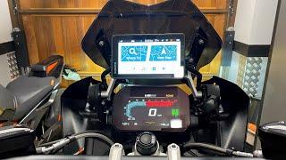 BMW R1250GS removal of OEM Sat Nav cradle/power supply ,install of Garmin Zumo XT mount/power supply