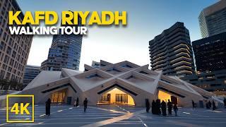 KAFD Walking Tour in 4K | Explore King Abdullah Financial District | Riyadh Walk