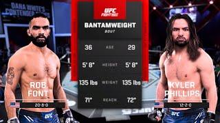 Rob Font vs Kyler Phillips FULL FIGHT | UFC 5 AI Simulation