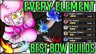 AVATAR BOWMAN - Best Bow Build - Every Element Fun - Monster Hunter World! (Highest Damage Possible)