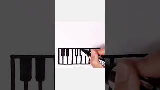 How to draw piano easy  #shorts #viral