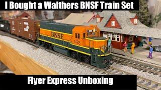 Walthers HO Scale BNSF Freight Train Set - Flyer Express Unboxing