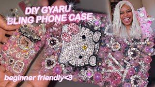 DIY Bling Gyaru Phone Case with me | detailed process & beginner friendly tutorial