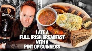 I ate a Proper Fry Up with a Guinness at an Irish Pub | *FULL IRISH BREAKFAST AT THE WOLFHOUND*  