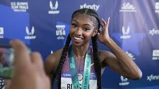 Masai Russell Wins U.S. Olympic Trials 100mH Title Says She Can Get The World Record