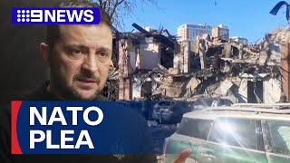 Ukrainian president outlines potential ceasefire conditions | 9 News Australia