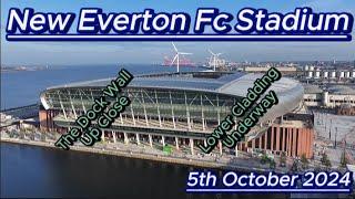 New Everton Fc Stadium - Bramley Moore Dock - 5th October 2024 - latest progress #djidrone