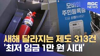 새해 달라지는 제도 313건‥ '최저 임금 1만 원 시대' (2025.01.01/뉴스데스크/MBC강원영동)