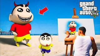 GTA 5: Shinchan Found A Magic Drawing Laptop in Gta 5...!( Gta5 Mods )