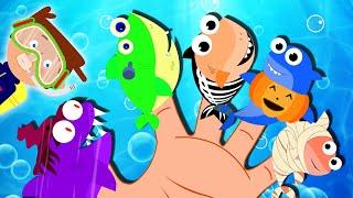  Spooky Shark Finger Family  + More Fun Nursery Rhymes & Kids Songs | Captain Discovery