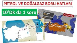 PETROL VE DOĞALGAZ BORU HATLARI ! 1 SORU CEPTE