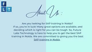 Placement oriented SAP training in Noida