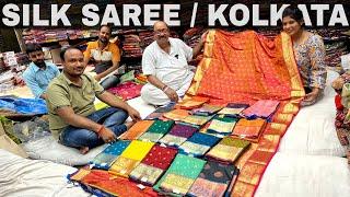 Buy 1pc Silk Saree at Wholesale Price Kolkata Cotton street (Bomkai /Copper zari/Softy sarees)