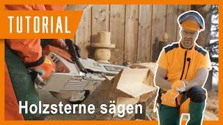 Richard zeigt: Holzsterne selber machen I #DIY #Motorsäge #Weihnachtstutorial