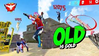 Best Fight In Bullseye with Old Gun Skins  Op 1 Vs 4 Gameplay  Free Fire