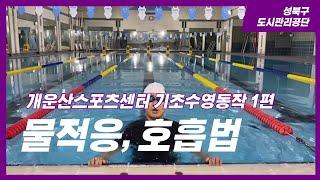 【성북구도시관리공단】개운산스포츠센터 기초수영동작(1편)