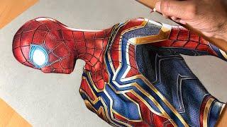 Drawing Iron Spider-Man - Iron Suit - Marvel - Time-lapse | Artology