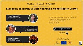 Webinar: European Research Council Starting & Consolidator Grants