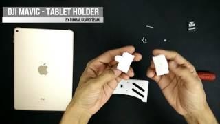 DJI Mavic Tablet holder, Remote To Tripod connector and card holder